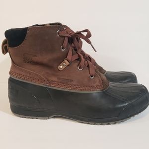 SOREL mens Cheyenne waterproof lace up duck boots